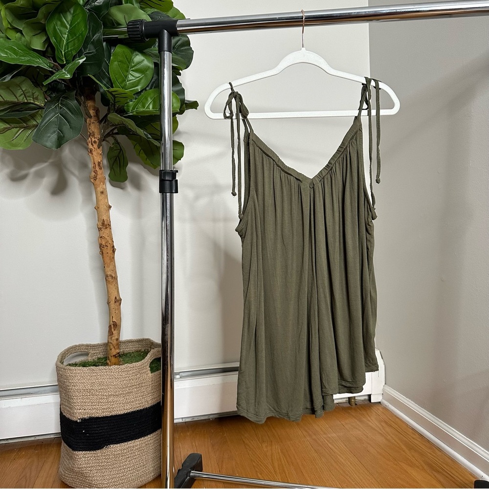 Olive green top